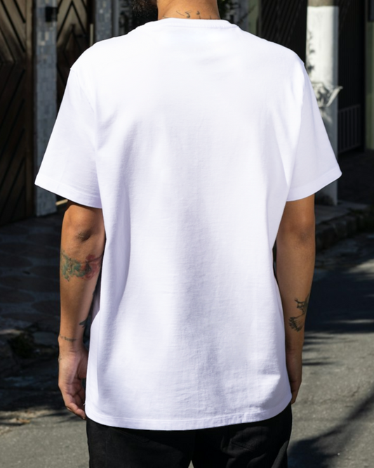 MUSIC INSTRUMENTS GRAPHIC PRINT OVERSIZED T-SHIRT - WHITE