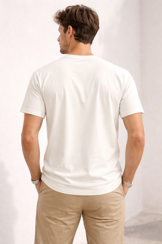 OFF WHITE 180GSM Premium Regular Fit T-Shirt