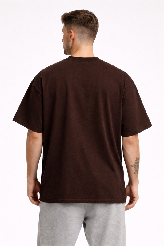 COFFEE BROWN 240GSM OVERSIZED T-SHIRT