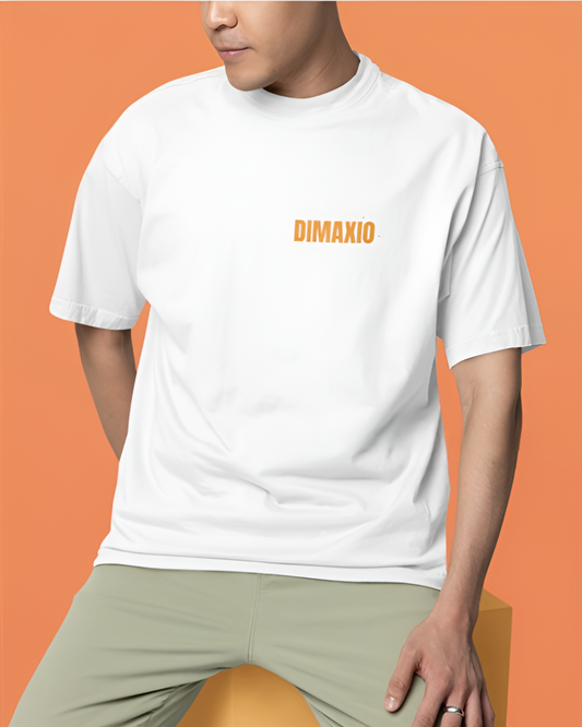 DIMAXIO TIGER GRAPHIC PRINT OVERSIZED T-SHIRT - WHITE