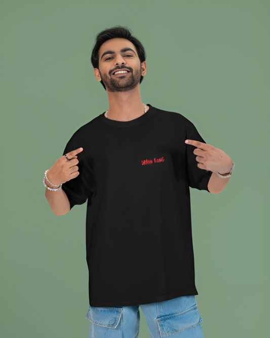 URBAN KONG GRAPHIC PRINT OVERSIZED T-SHIRT - BLACK