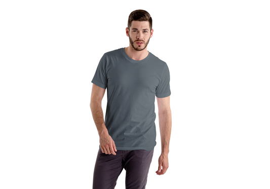 GREY COTTON T-SHIRT