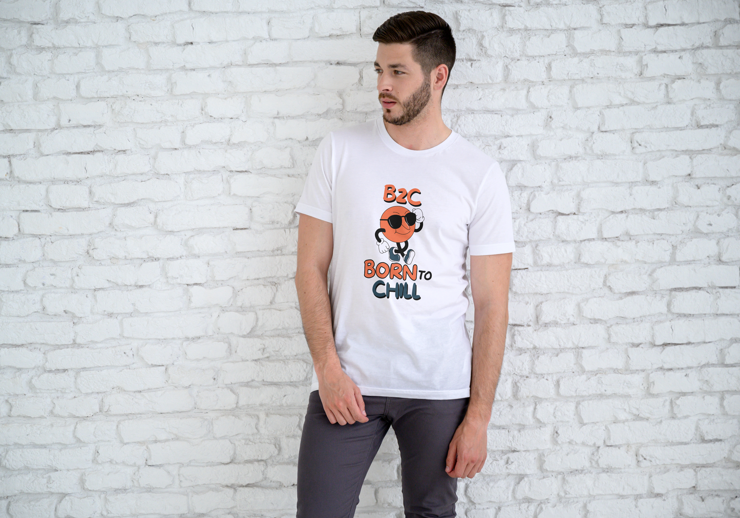 BRON TO CHILL GRAPHIC PRINTED T-SHIRT - WHITE