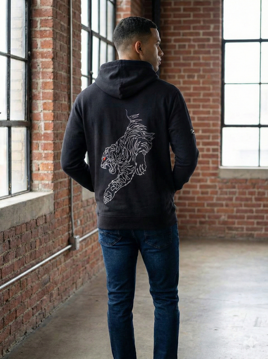Panther Graphic Print Hoodie