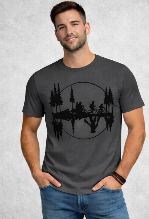 THE SILENT RIDE | STRANGER THINGS GRAPHIC PRINTED REGULAR FIT T-SHIRT