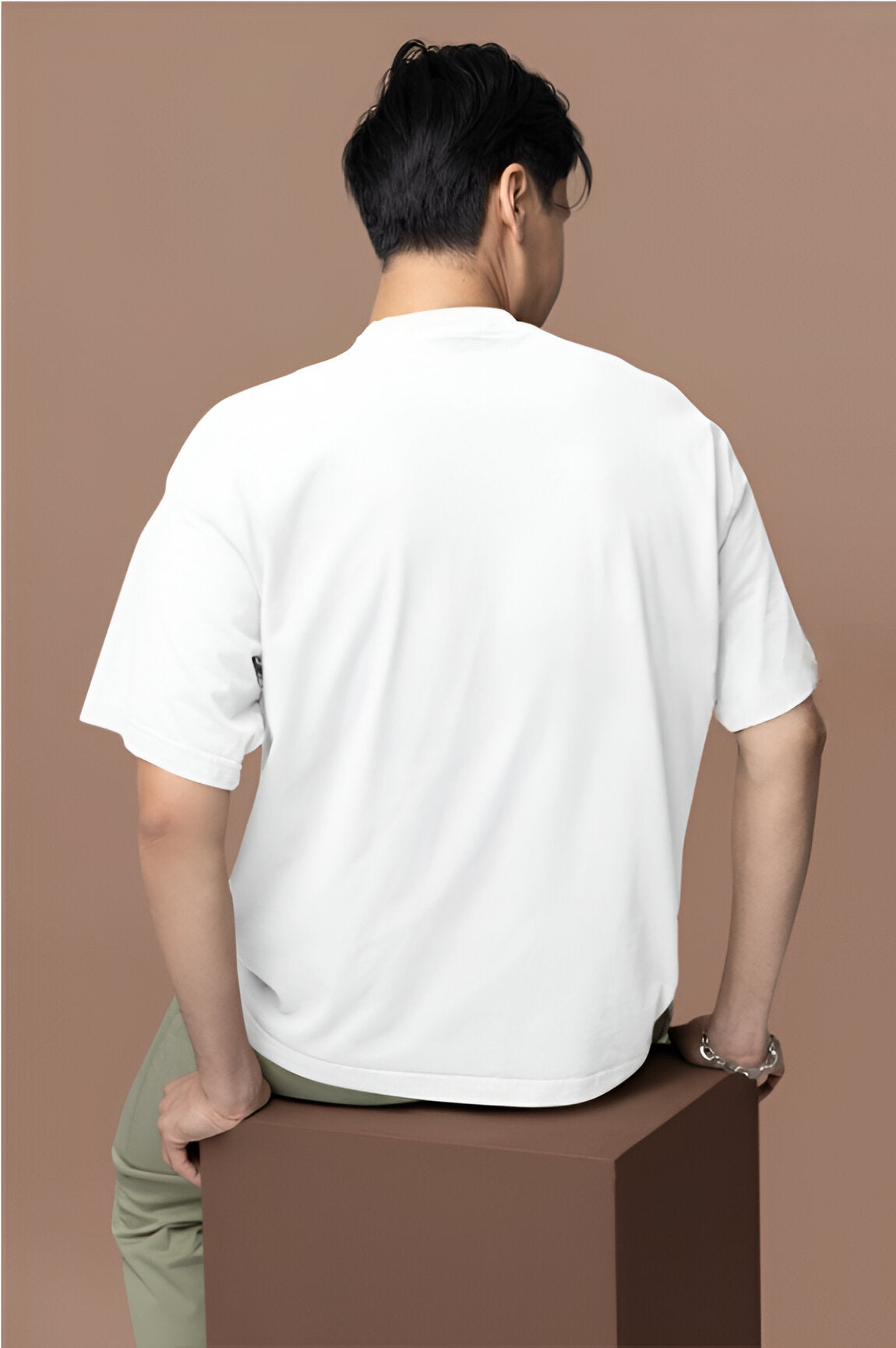 OVERSIZED WHITE TERRY COTTON T-SHIRT