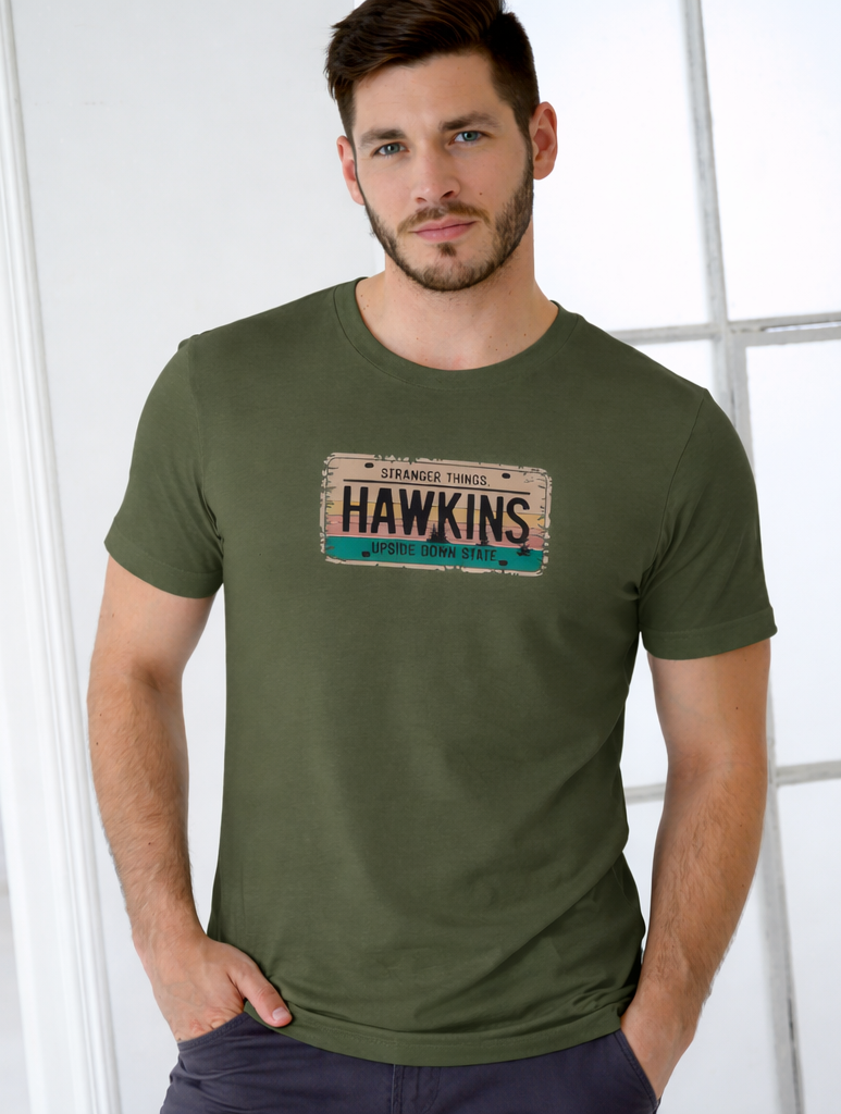 HAWKINS| STRANGER THINGS GRAPHIC PRINTED REGULAR FIT T-SHIRT