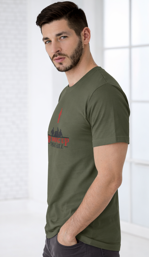 RUNNING UP THAT HILL | STRANGER THINGS GRAPHIC PRINTED REGULAR FIT T-SHIRT