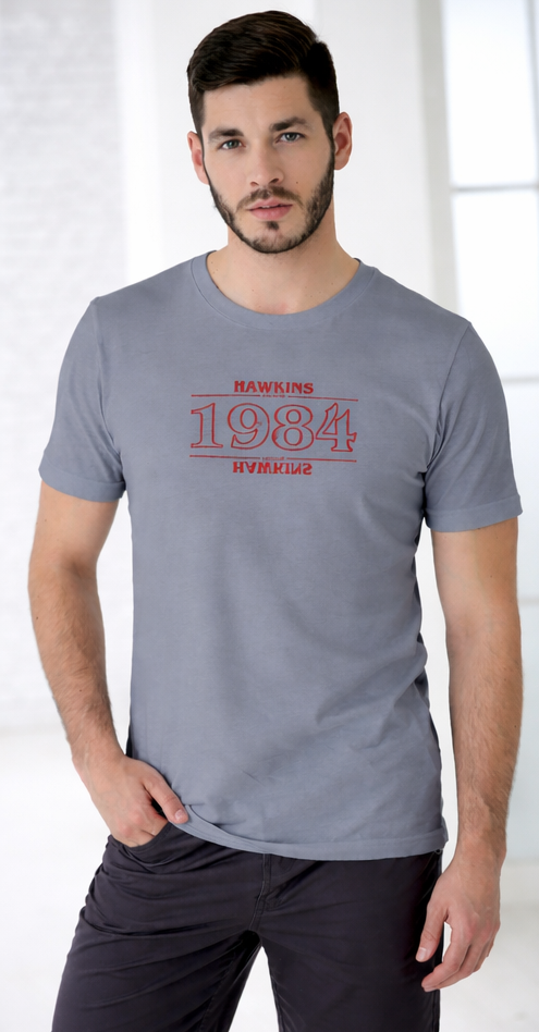 HAWKINS 1984 | STRANGER THINGS GRAPHIC PRINTED REGULAR FIT T-SHIRT