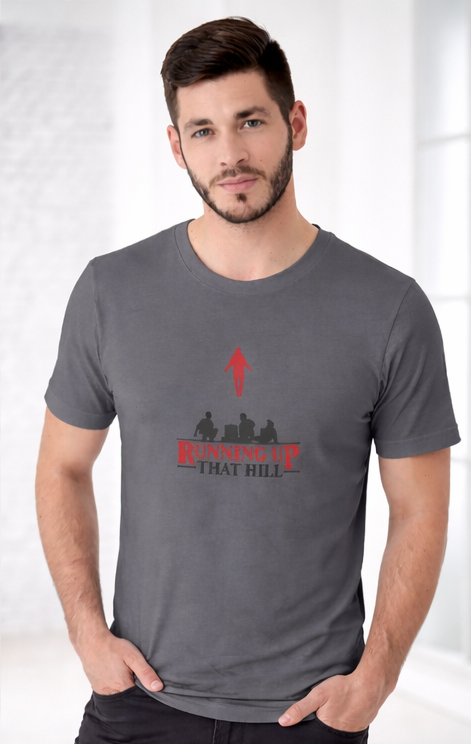 RUNNING UP THAT HILL | STRANGER THINGS GRAPHIC PRINTED REGULAR FIT T-SHIRT