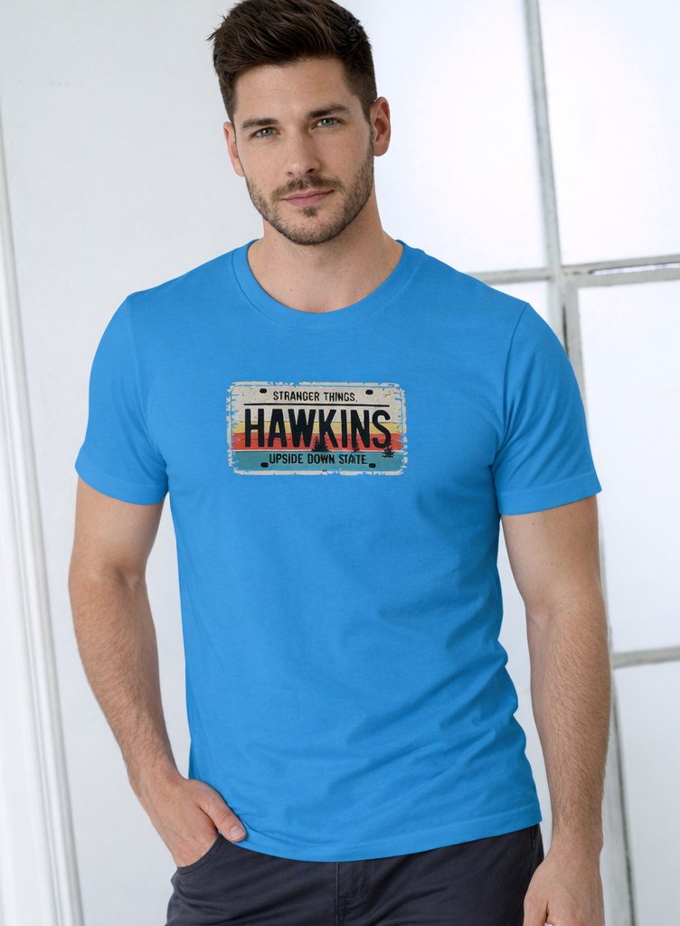 HAWKINS| STRANGER THINGS GRAPHIC PRINTED REGULAR FIT T-SHIRT