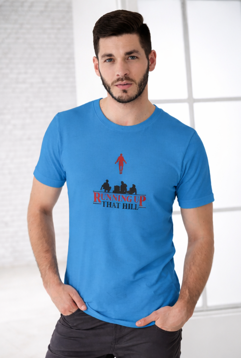 RUNNING UP THAT HILL | STRANGER THINGS GRAPHIC PRINTED REGULAR FIT T-SHIRT