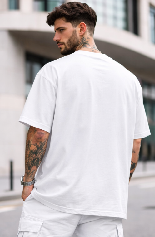 BEAST GRAPHIC PRINT OVERSIZED T-SHIRT - BLACK