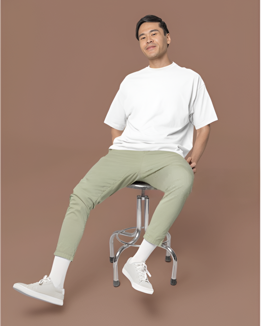 OVERSIZED WHITE TERRY COTTON T-SHIRT
