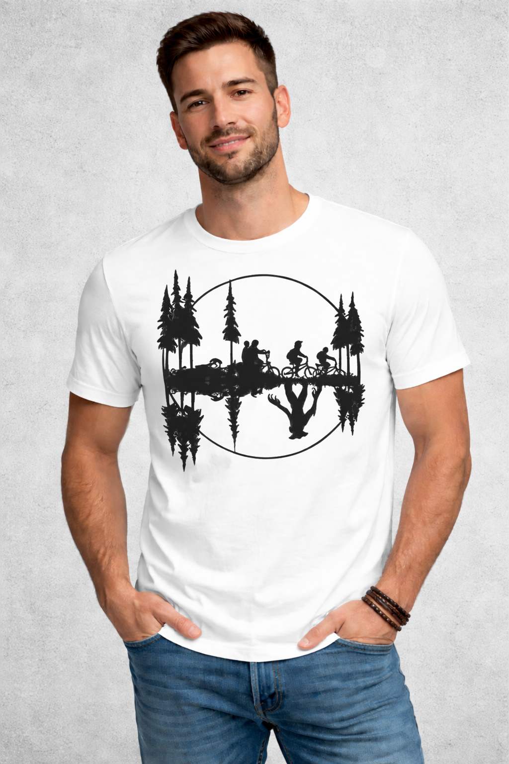 THE SILENT RIDE | STRANGER THINGS GRAPHIC PRINTED REGULAR FIT T-SHIRT