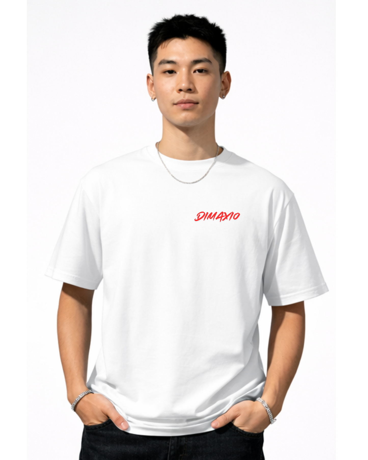 PRABHAS GRAPHIC PRINT OVERSIZED T-SHIRT - BLACK