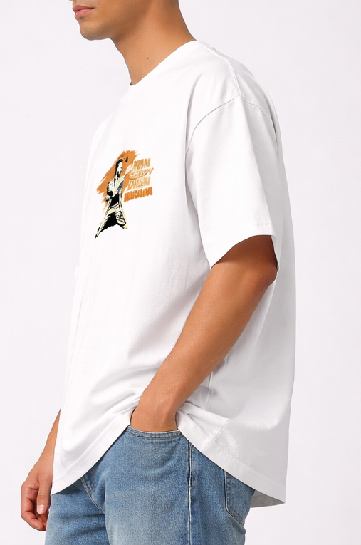 LEO GRAPHIC PRINT OVERSIZED T-SHIRT - BLACK