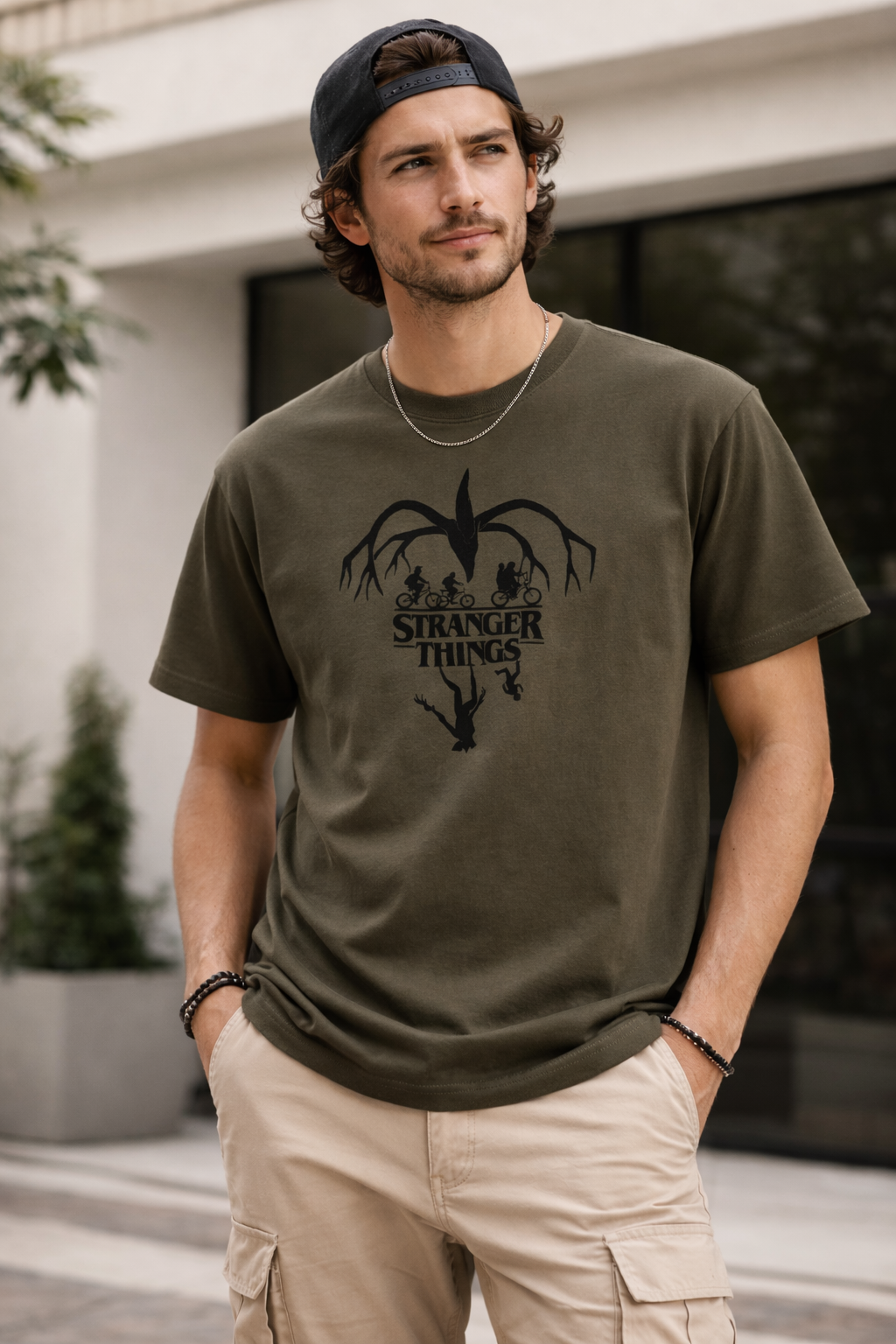 THE UPSIDE WITHIN | STRANGER THINGS GRAPHIC PRINTED REGULAR FIT T-SHIRT