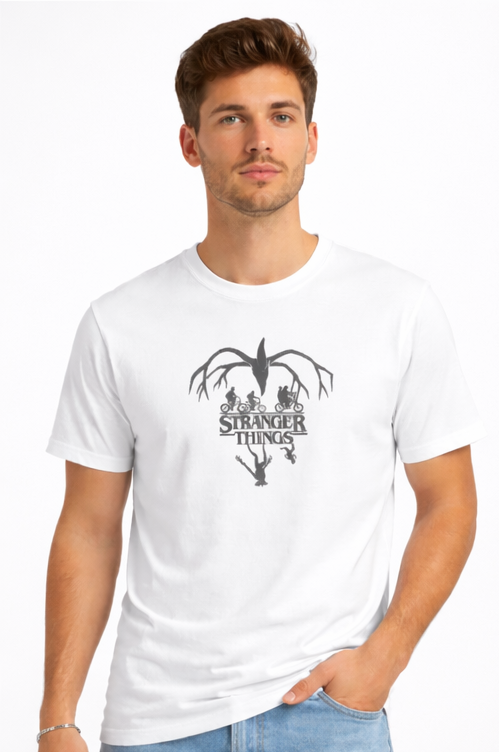 THE UPSIDE WITHIN | STRANGER THINGS GRAPHIC PRINTED REGULAR FIT T-SHIRT
