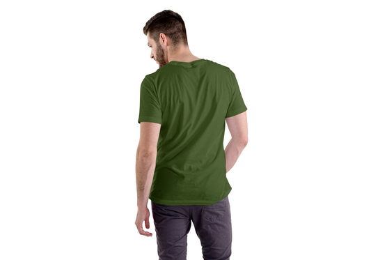 OLIVE GREEN COTTON T-SHIRT